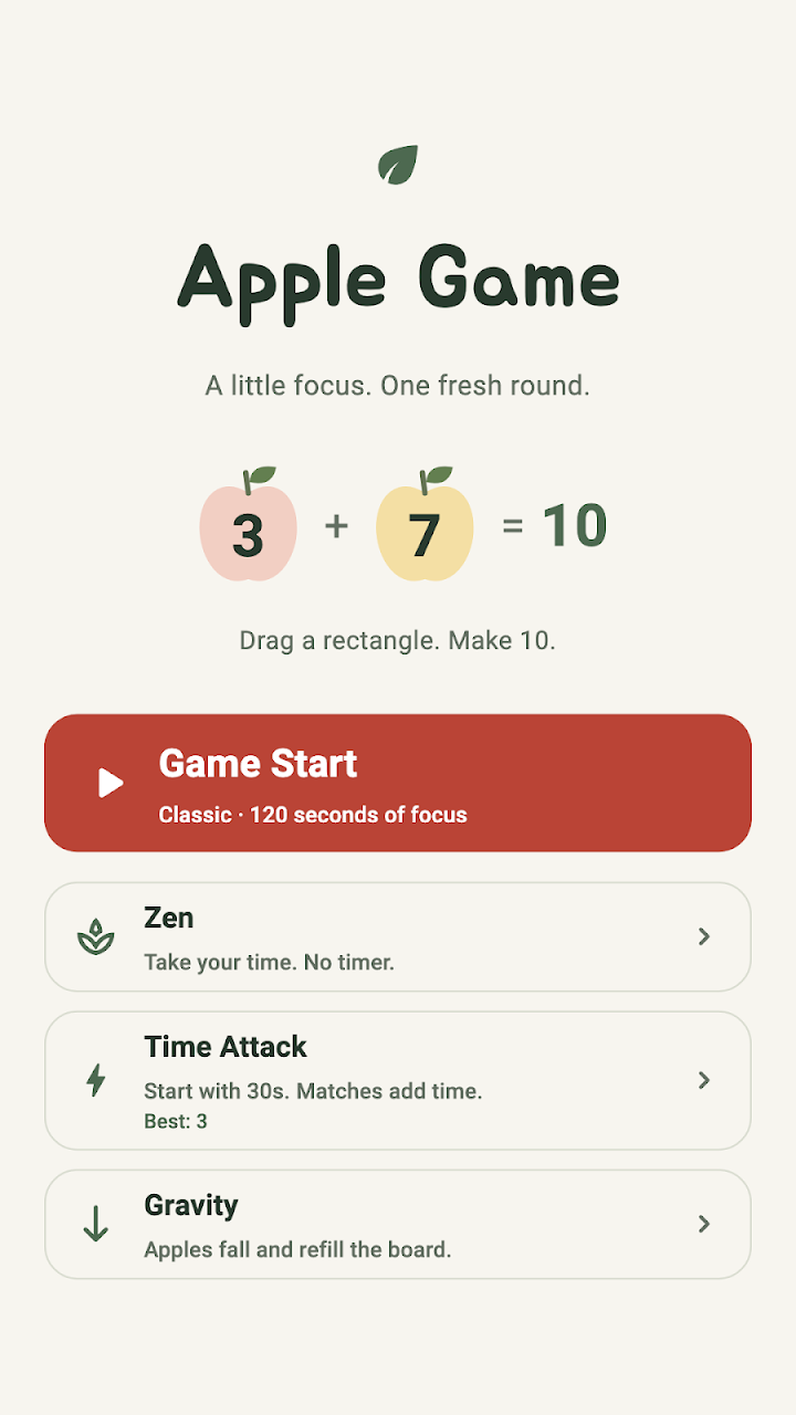 Apple Game: Sum 10 Puzzle Screenshot 5