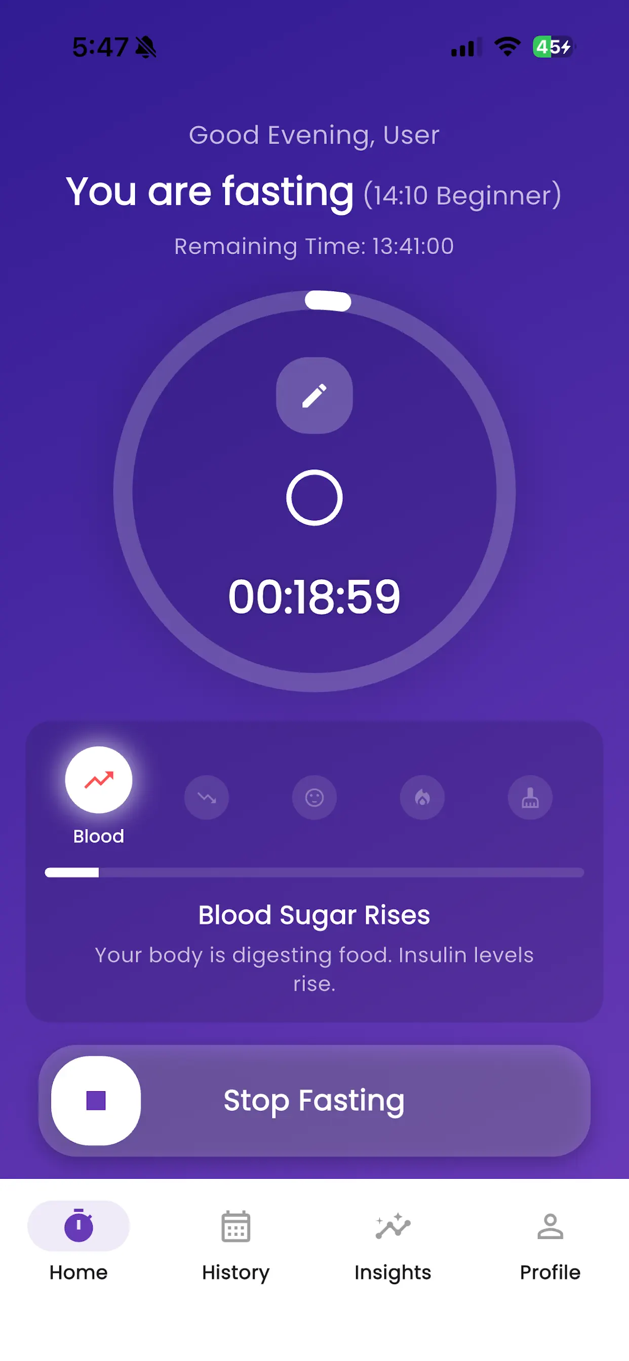 Easy Fast: Fasting Tracker Screenshot 1