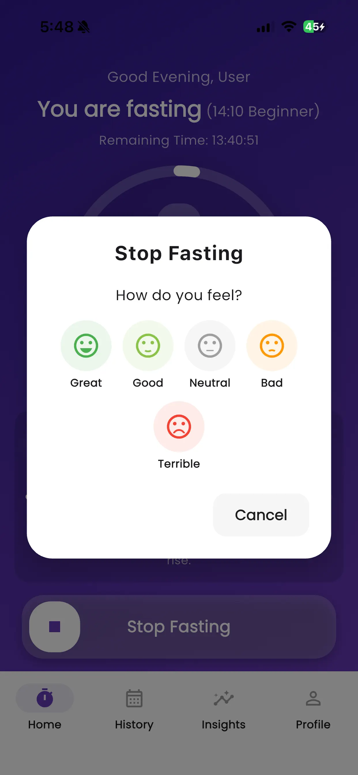 Easy Fast: Fasting Tracker Screenshot 2