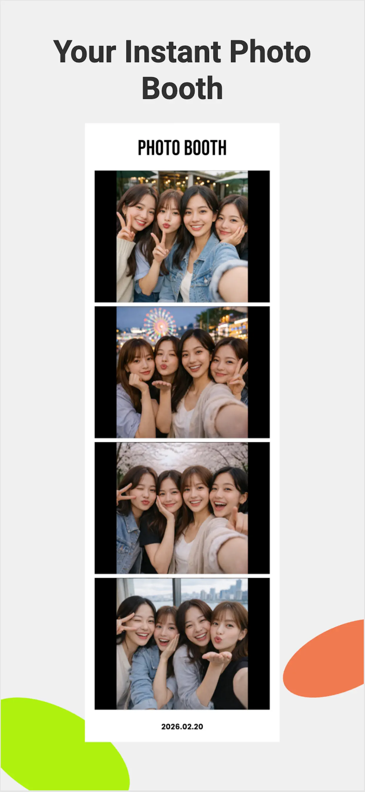 Photo Booth: 4 Cuts Screenshot 1