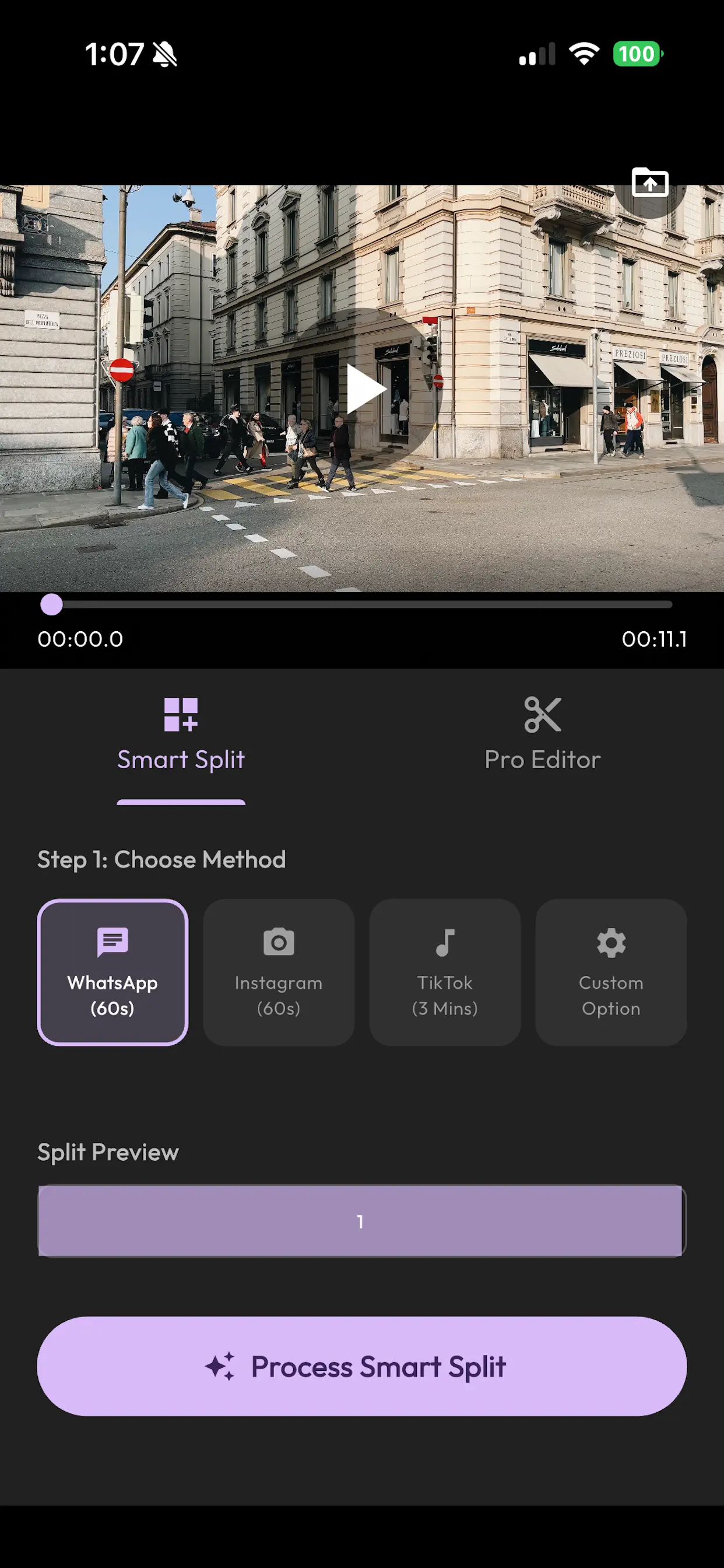 SplitClip: Video Splitter Screenshot 1
