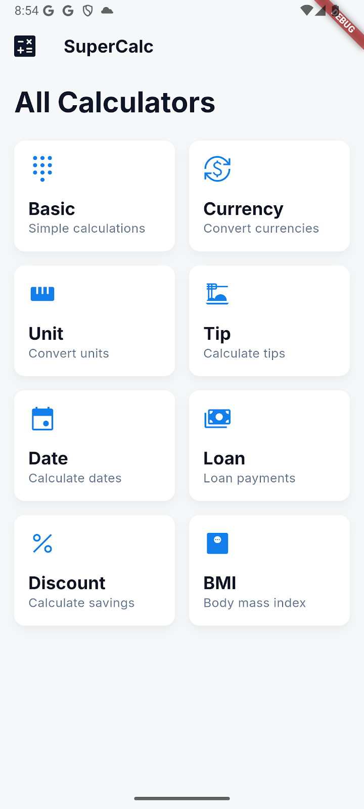 SuperCalc: Universal Calculator Screenshot 1